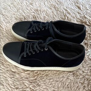 Lanvin Black and Navy Sneakers